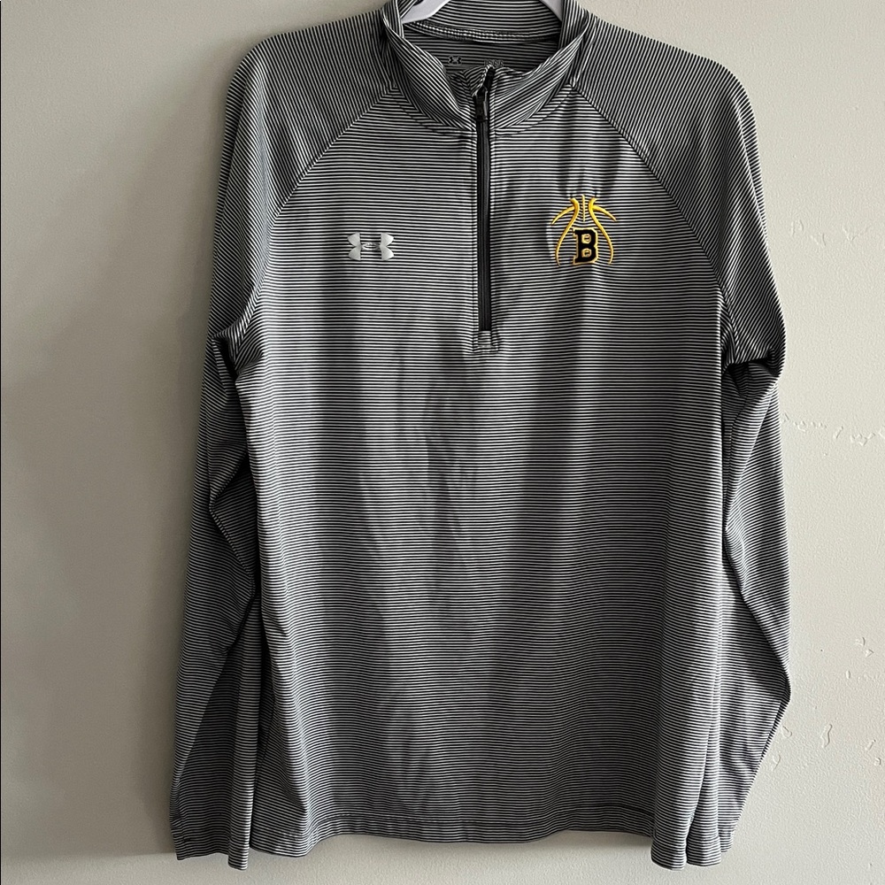 Under Armour Gray Loose Heatgear Striped Shirt